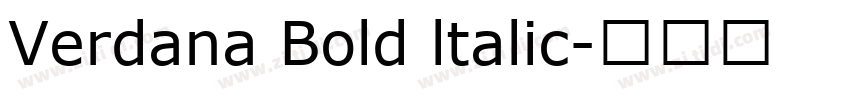 Verdana Bold ltalic字体转换
